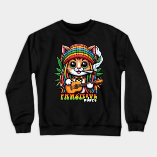 Cute Rasta Cat Crewneck Sweatshirt